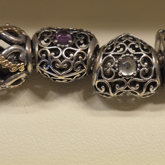 Pandora Silver Bracelet 7 Charms - Picture 5 of 5